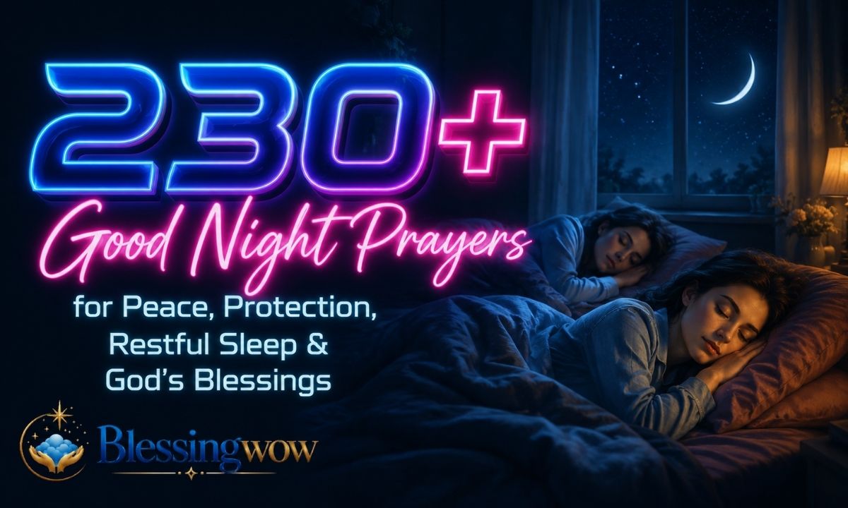 230+ Good Night Prayers for Peace, Protection, Restful Sleep & Gods Blessings